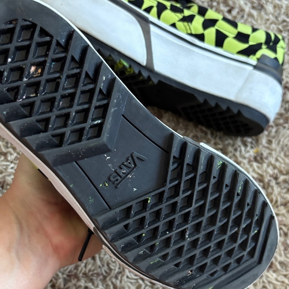 Vans Sneakers - Black and Neon Yellow Checkered - Picture 5 of 6